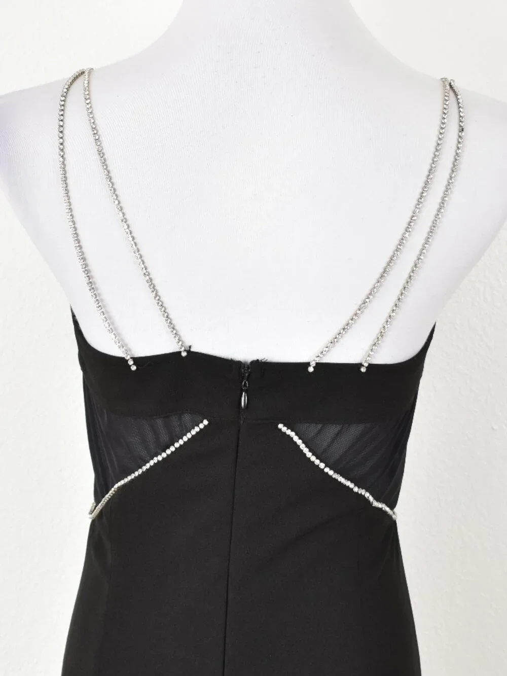 Heiress Beverly Hills Diamante Cutout Crepe Midi Dress - Picture 11 of 12